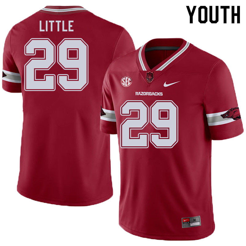 Youth #29 Cam Little Arkansas Razorbacks College Football Jerseys Sale-Alternate Cardinal